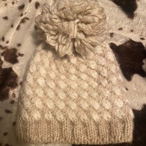 Winter cream colored beanie